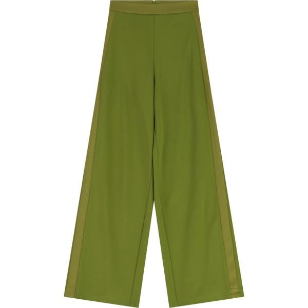 pantaloni a palazzo Imperial verde tinta unita