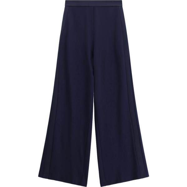 Pantaloni a palazzo da donna in blu scuro a vita alta Imperial