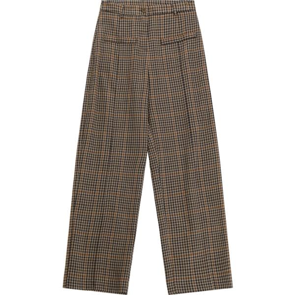pantaloni a palazzo Imperial marrone con stampe