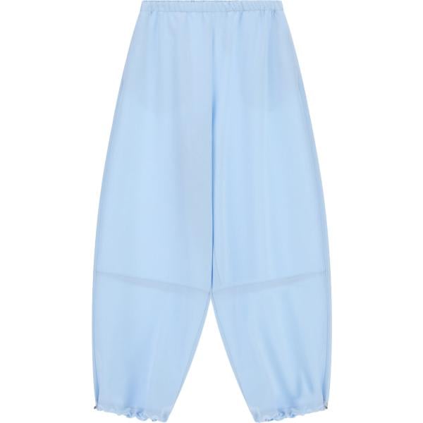 Pantaloni da donna in azzurro a vita alta con coulisse Imperial