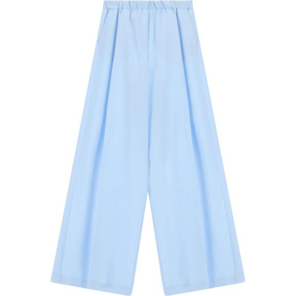Pantaloni a palazzo da donna in azzurro a vita alta Imperial