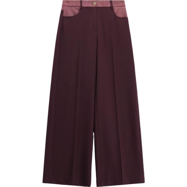 pantaloni a palazzo Imperial marrone
