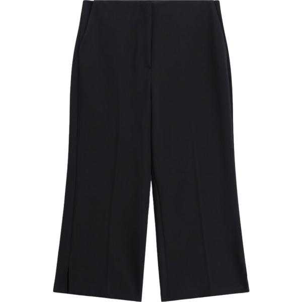 Pantaloni capri da donna in nero pece con stampe cropped a vita alta Imperial