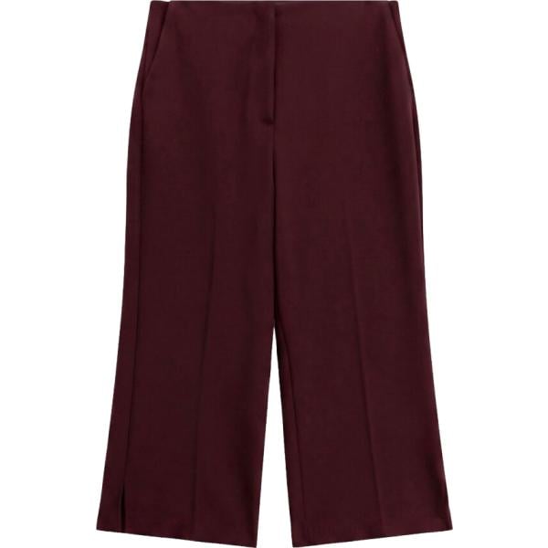 Pantaloni capri da donna in nero pece con stampe cropped a vita alta Imperial