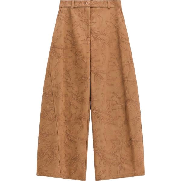 pantaloni a palazzo Imperial marrone a fiori