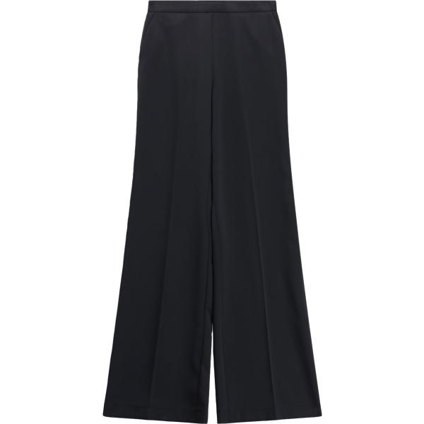 Pantaloni a palazzo da donna in nero pece lungo a vita alta Imperial