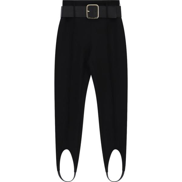 Pantaloni da donna in nero pece con cintura Imperial