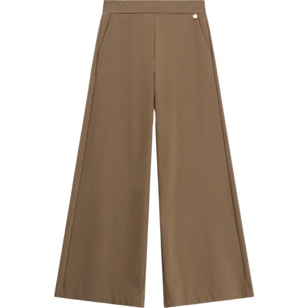 pantaloni a palazzo Imperial marrone con stampe