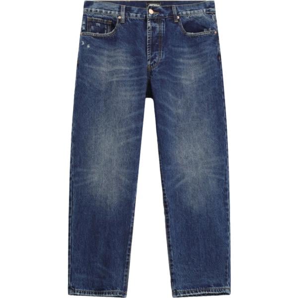 Jeans dritti da uomo in blu scuro in denim Imperial