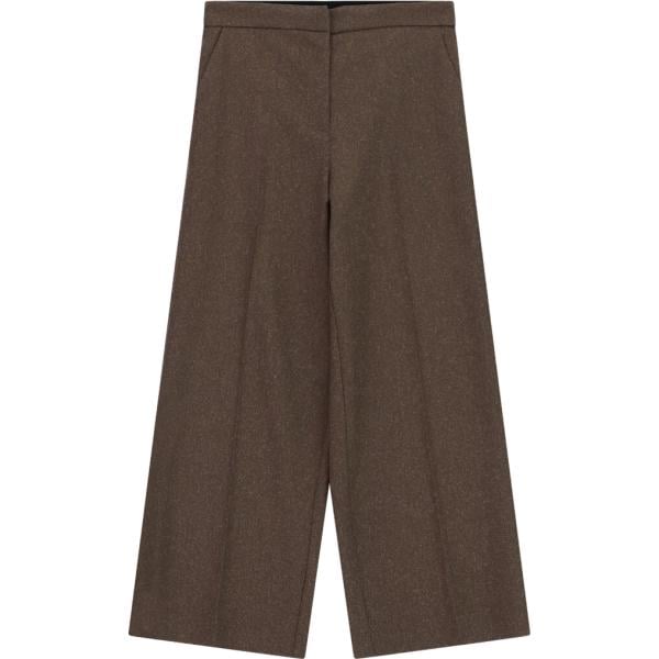 Pantaloni a palazzo da donna in marrone scuro a vita alta Imperial