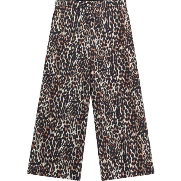 Pantaloni a palazzo da donna in grigio scuro animalier a vita alta Imperial