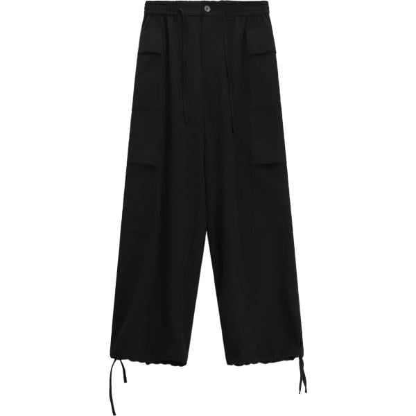 Pantaloni cargo da uomo in nero pece con coulisse Imperial