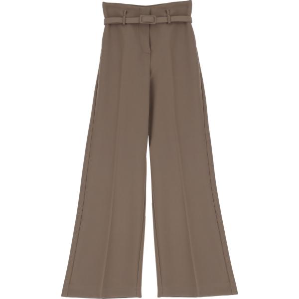 pantaloni a palazzo Imperial marrone tinta unita