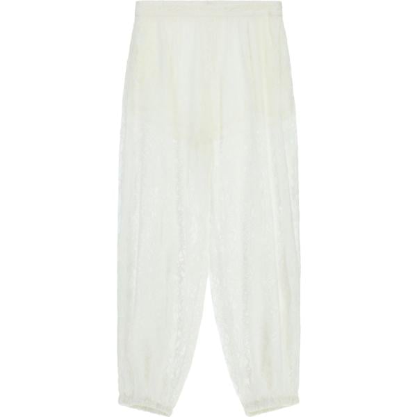 pantaloni a palazzo Imperial bianco a fiori