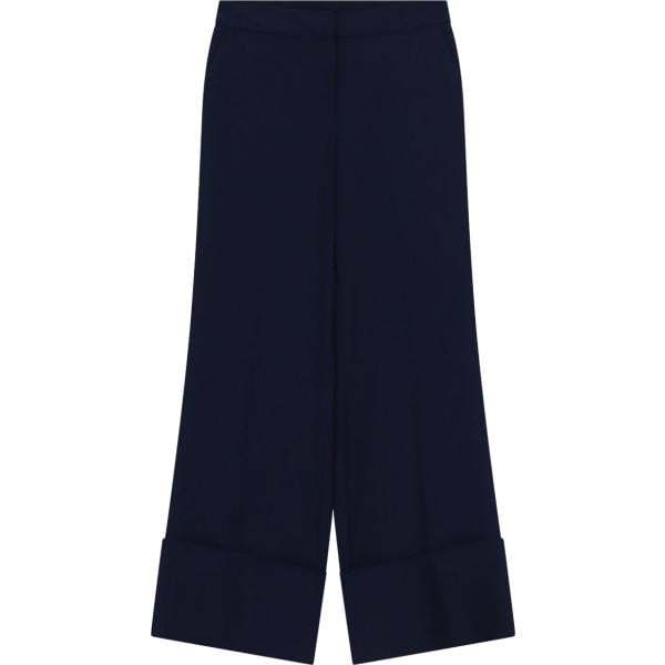 Pantaloni a palazzo da donna in blu scuro a vita alta Imperial