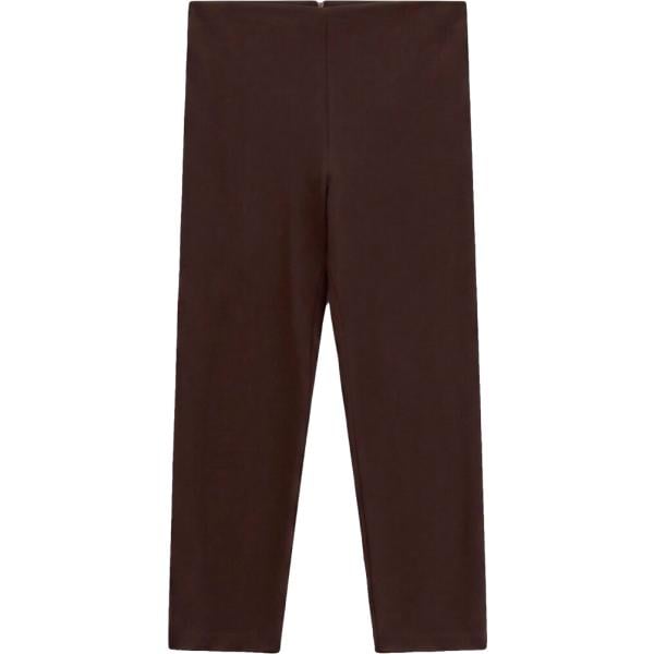 Pantaloni skinny da donna in marrone scuro cropped a vita alta con zip Imperial