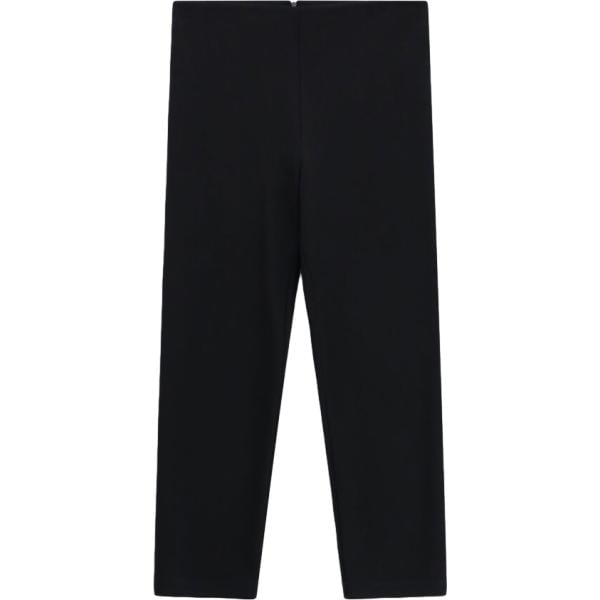 Pantaloni capri da donna in nero pece cropped a vita alta con zip Imperial