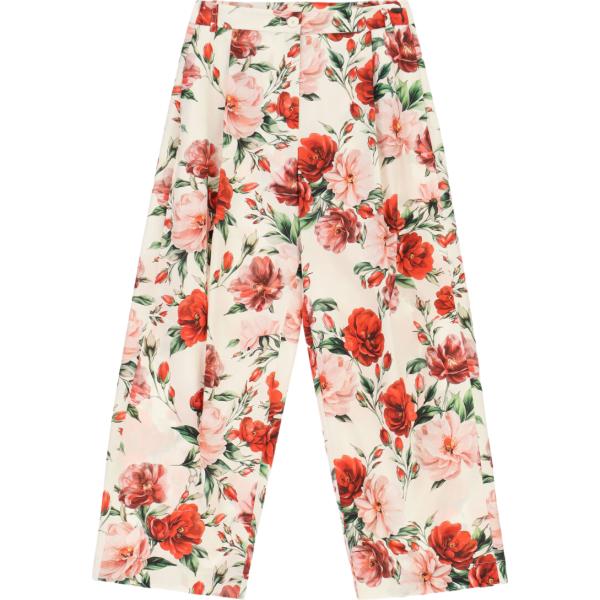 pantaloni a palazzo Imperial bianco a fiori