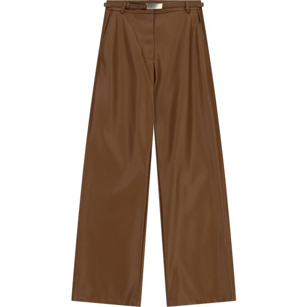 Pantaloni da donna in marrone scuro con cintura Imperial