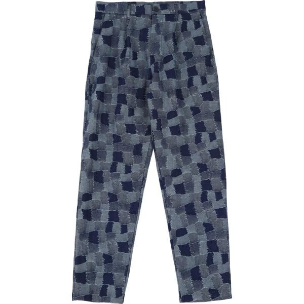 pantaloni cargo Imperial blu geometrica