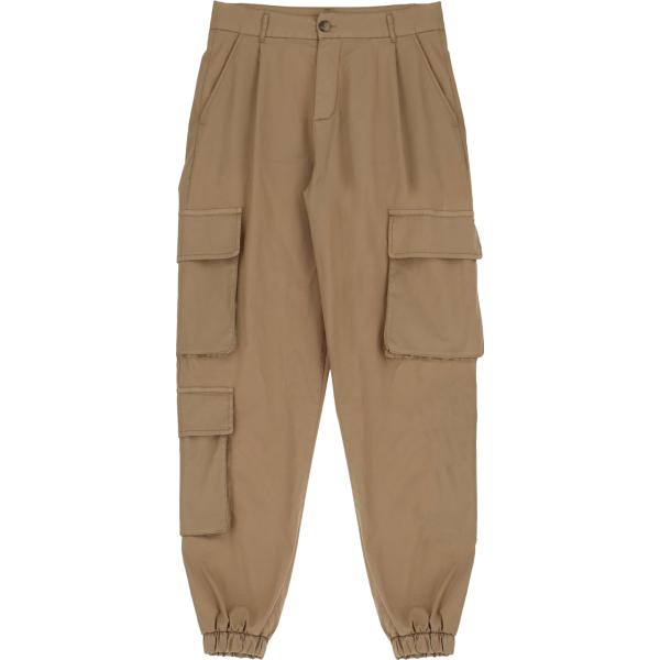 pantaloni cargo Imperial marrone tinta unita