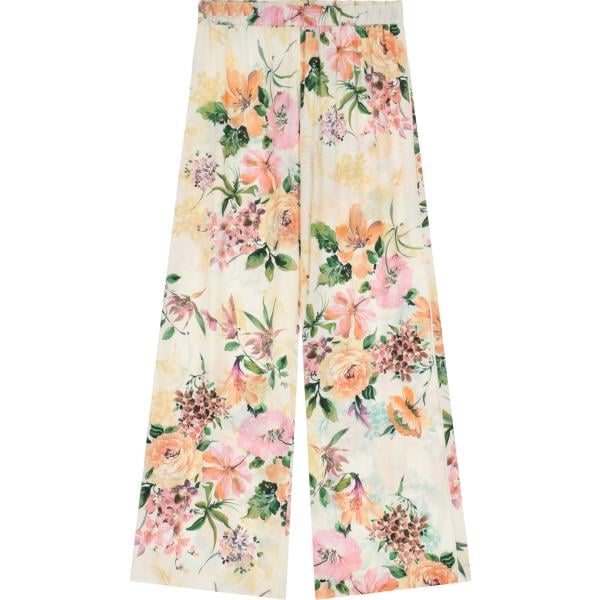 pantaloni a palazzo Imperial bianco a fiori