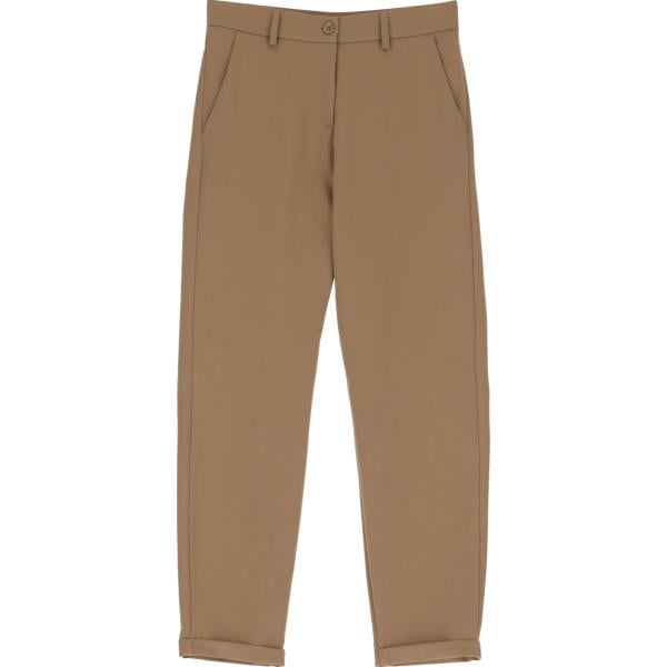 pantaloni capri Imperial marrone tinta unita