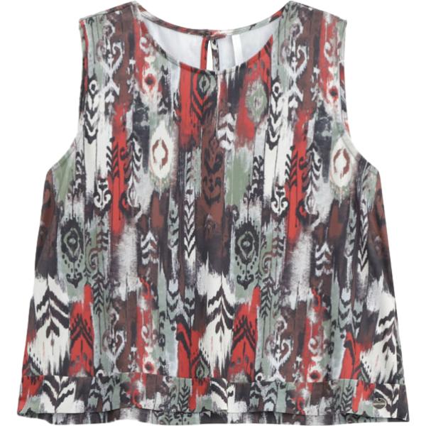 top Imperial grigio con stampe
