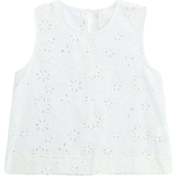 top Imperial bianco a fiori
