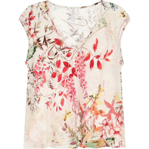 top Imperial bianco con stampe
