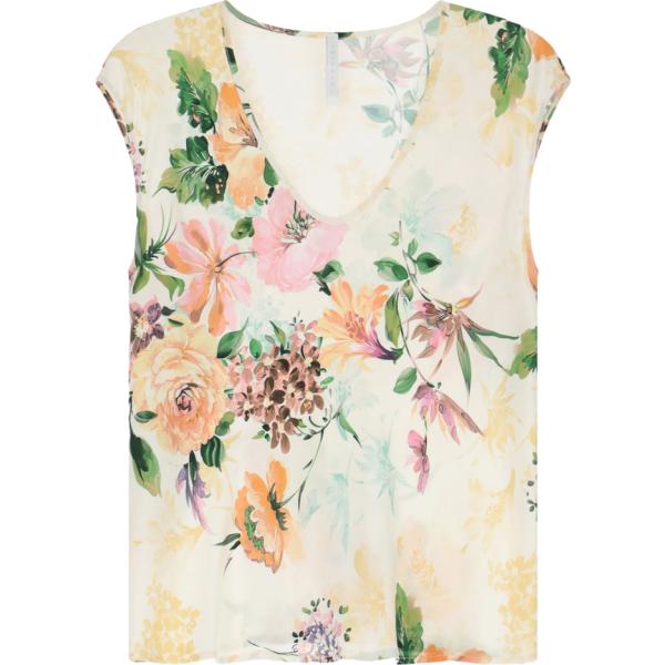 top Imperial bianco con stampe
