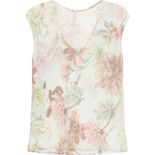 top Imperial bianco con stampe