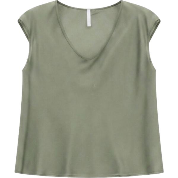 T-shirt da donna collo a v senza maniche Imperial