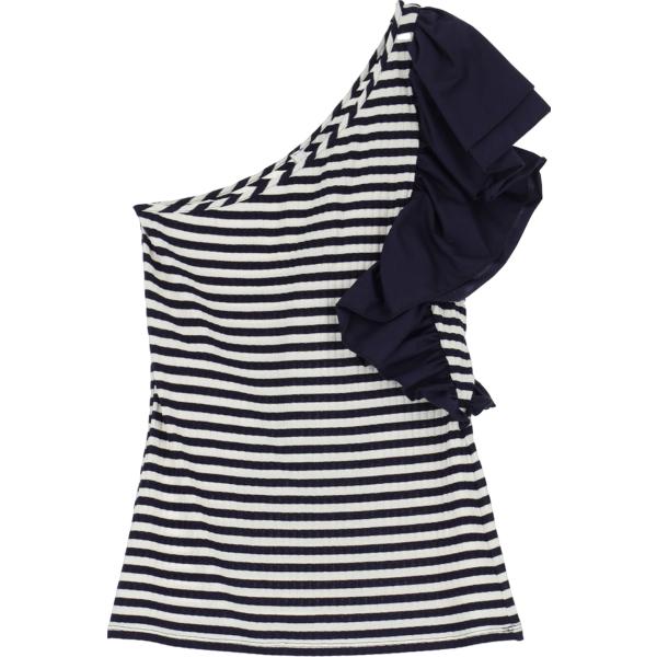 top Imperial nero a righe