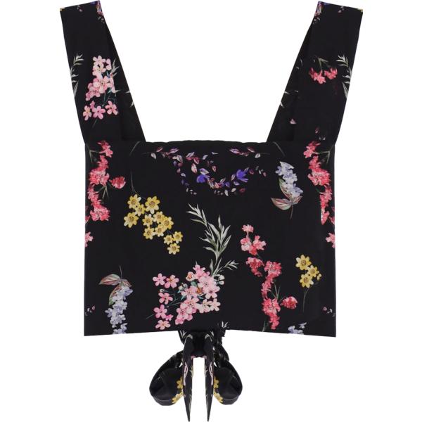 top Imperial nero a fiori