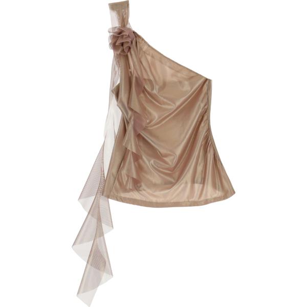 top Imperial marrone tinta unita