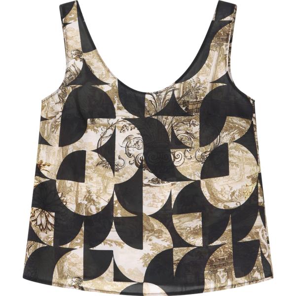 top Imperial multicolore geometrica