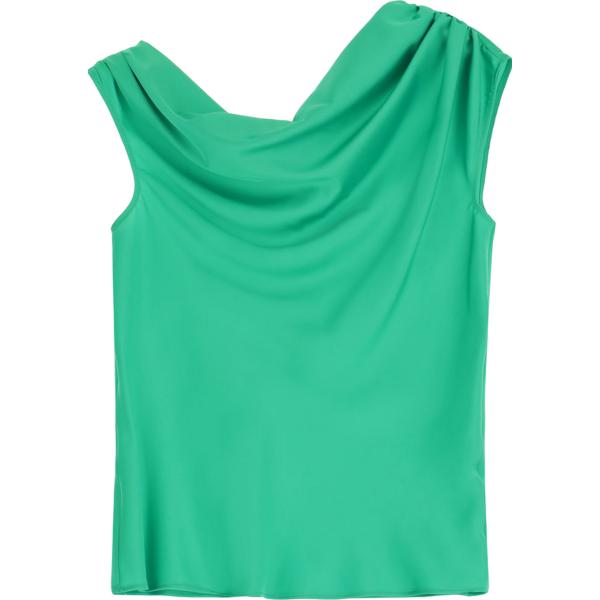 top Imperial verde tinta unita