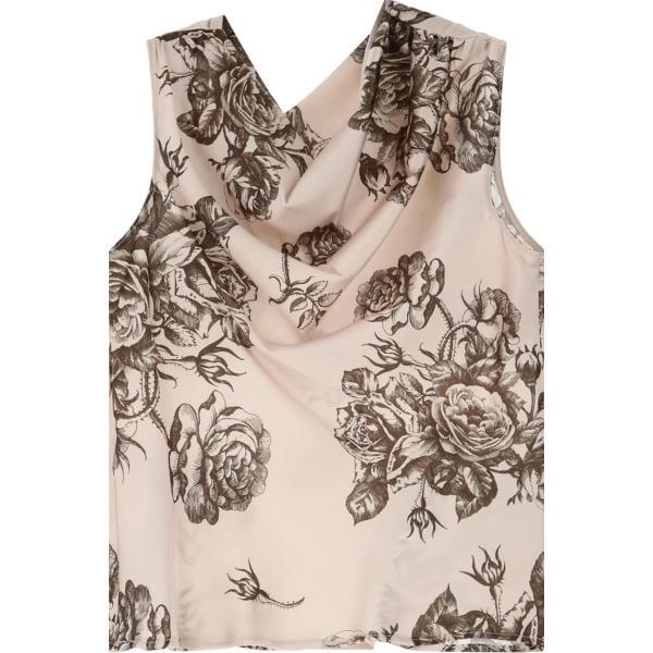 top Imperial viola con stampe
