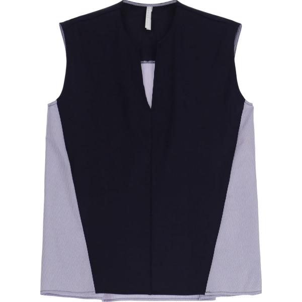 top Imperial blu a righe