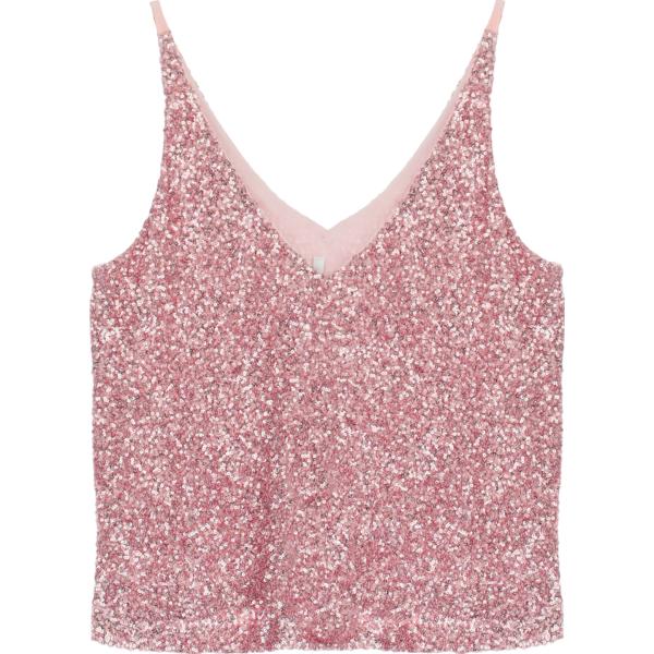 top Imperial rosa tinta unita