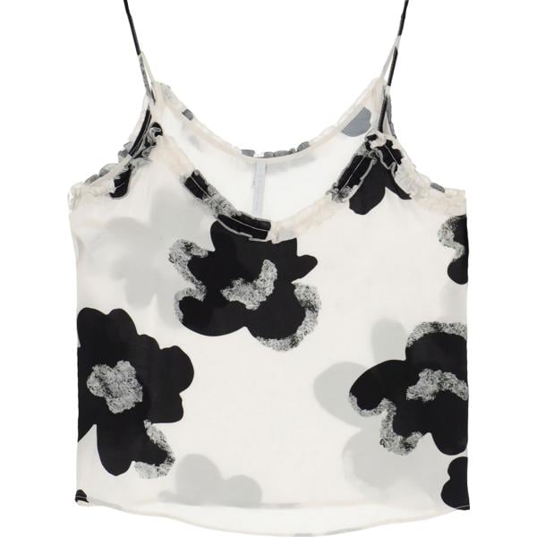 top Imperial bianco a fiori