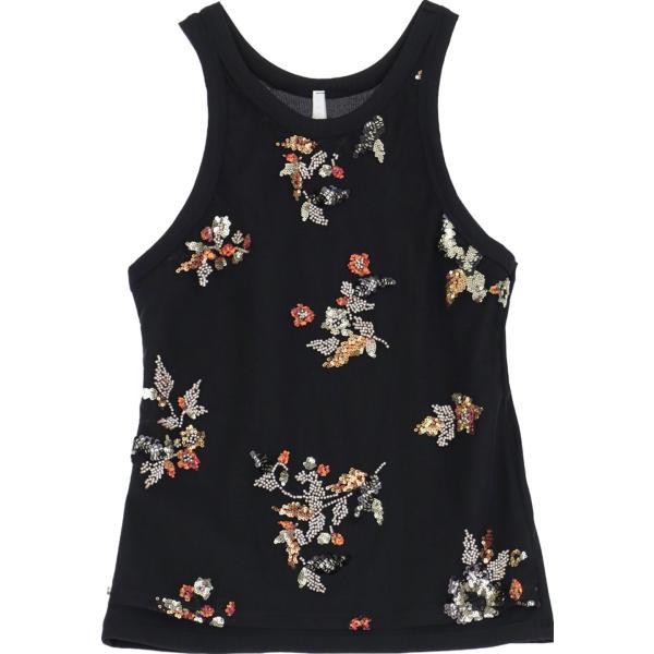 top Imperial nero a fiori