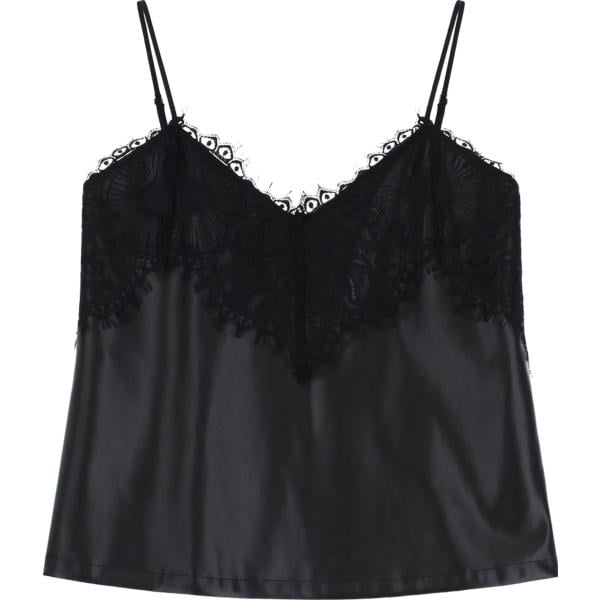 top Imperial nero a fiori