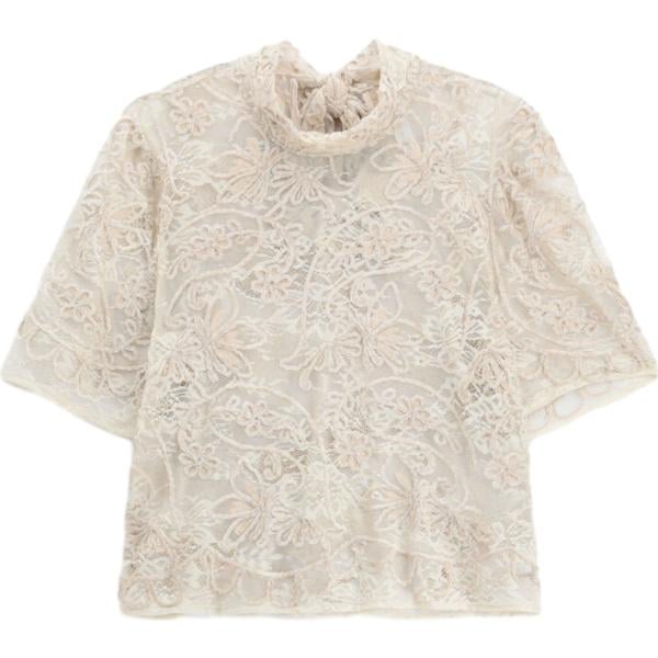 top Imperial bianco a fiori