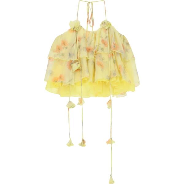 top Imperial giallo a fiori