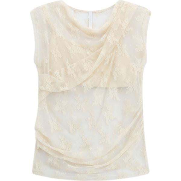 top Imperial bianco a fiori