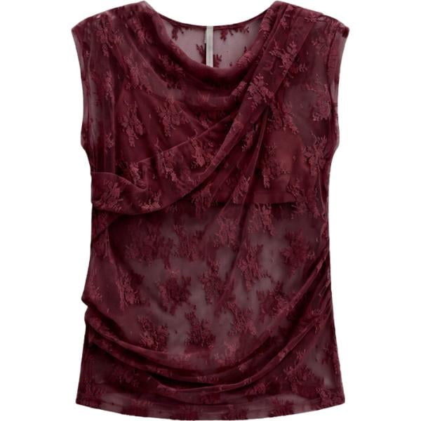 top Imperial rosso a fiori