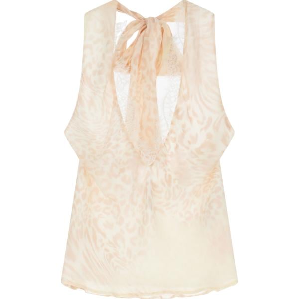 top Imperial bianco animalier