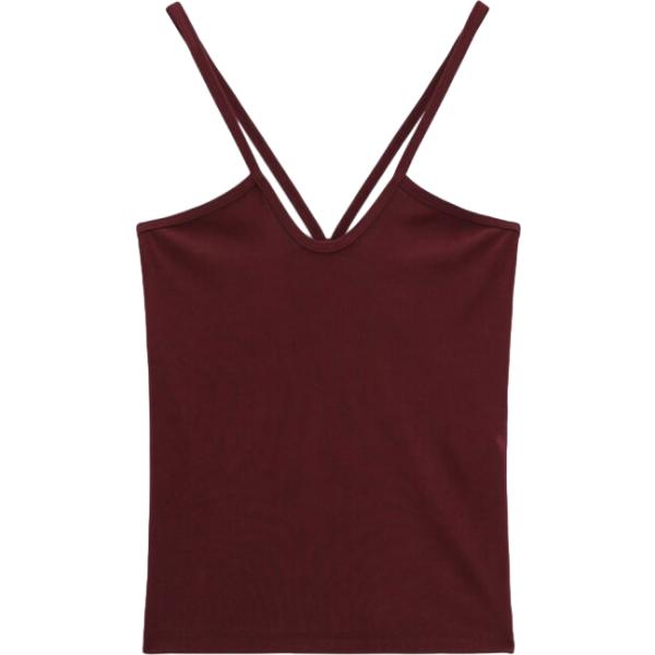 Top da donna in bordeaux con spalline Imperial